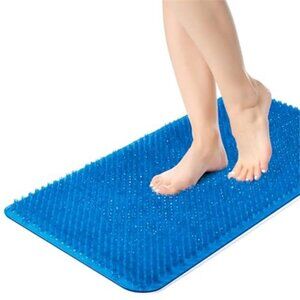 Shower Foot Scrubber Mat Anti Slip Bath Mat Foot Massager with Bristles for Feet